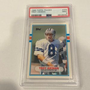 1989 Topps Traded Troy Aikman #70T PSA Mint 9